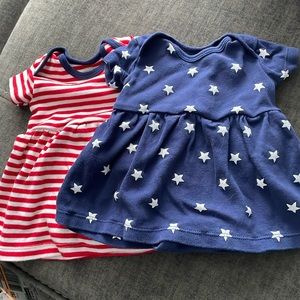 Two short sleeve dresses for baby 3M